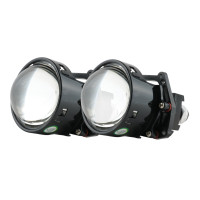 LED линза 3" ZY-4 Bi-LED 52/60W 24V, 5700K, с ангельскими глазами (комплект)