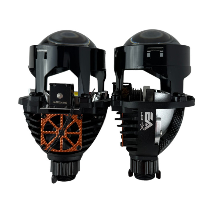 Bi-LED линзы 2.5" X6 EA Light X 40/55W 3000K-6000K двойной рефлектор ближний/дальний свет (2 шт.) (03626)