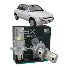 LED лампы Mazda 121 II 1990-1997 H4 M6X ближний/дальний свет (4000Lm 5500K) / Мазда 121 (комплект 2 шт.)