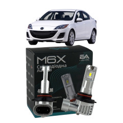 LED лампи Mazda 3 II 2009- HB3 M6X дальнє світло (4000Lm 5500K) / Мазда 3 (комплект 2 шт.)