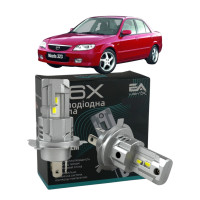 LED лампи Mazda 323 (BJ) 1998-2004 H4 M6X ближнє/дальнє світло (4000Lm 5500K) / Мазда 323 (комплект 2 шт.)