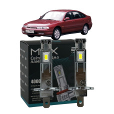 LED лампы Mazda 626 IV (GE) 1991-1997 H1 M6X дальний свет (4000Lm 5500K) / Мазда 626 (комплект 2 шт.)
