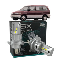 LED лампы Mazda MPV 1995-2006 H4 M6X ближний/дальний свет (4000Lm 5500K) / Мазда Мпв (комплект 2 шт.)
