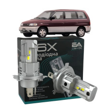 LED лампи Mazda MPV 1995-2006 H4 M6X ближнє/дальнє світло (4000Lm 5500K) / Мазда Мпв (комплект 2 шт.)