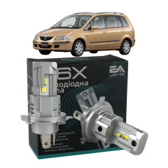 LED лампи Mazda Premacy 1999-2005 H4 M6X ближнє/дальнє світло (4000Lm 5500K) / Мазда Премасі (комплект 2 шт.)