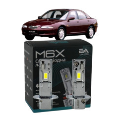 LED лампи Mazda Xedos 6 1992-1999 H3 M6X дальнє світло (4000Lm 5500K) / Мазда Кседос 6 (комплект 2 шт.)