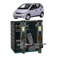 LED лампы Mercedes A-Class (W168) 1997-2004 H1 M6X дальний свет (4000Lm 5500K) / Мерседес А Класс (комплект 2 шт.)