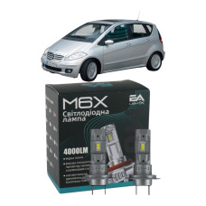 LED лампы Mercedes A-Class (W169) 2004-2012 H7 M6X дальний свет (4000Lm 5500K) / Мерседес А Класс (комплект 2 шт.)