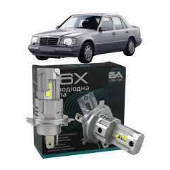 LED лампи Mercedes E-Class (W124) 1984-1995 H4 M6X ближнє/дальнє світло (4000Lm 5500K) / Мерседес E Клас (комплект 2 шт.)