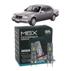 LED лампы Mercedes S-Class (W140) 1991-1998 H7 M6X ближний свет (4000Lm 5500K) / Мерседес S Класс (комплект 2 шт.)