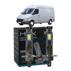 LED лампи Mercedes Sprinter I 1995-2006 H1 M6X дальнє світло (4000Lm 5500K) / Мерседес Спрінтер (комплект 2 шт.)