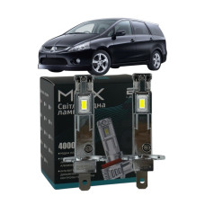 LED лампы Mitsubishi Grandis 2004- H1 M6X ближний свет (4000Lm 5500K) / Митсубиси Грандис (комплект 2 шт.)