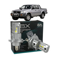 LED лампы Mitsubishi L200 1996- H4 M6X ближний/дальний свет (4000Lm 5500K) / Митсубиси Л200 (комплект 2 шт.)
