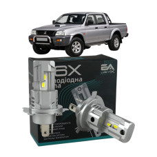 LED лампы Mitsubishi L200 1996- H4 M6X ближний/дальний свет (4000Lm 5500K) / Митсубиси Л200 (комплект 2 шт.)