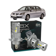 LED лампы Mitsubishi Lancer IX 2003-2008 H4 M6X ближний/дальний свет (4000Lm 5500K) / Митсубиси Лансер 9 (комплект 2 шт.)