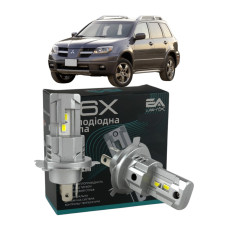 LED лампы Mitsubishi Outlander I 2003-2006 H4 M6X ближний/дальний свет (4000Lm 5500K) / Митсубиси Аутлендер (комплект 2 шт.)