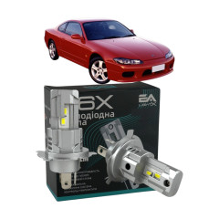 LED лампи Nissan 200 SX 1993-1999 H4 M6X ближнє/дальнє світло (4000Lm 5500K) / Ніссан 200 Sx (комплект 2 шт.)