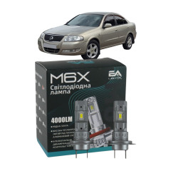 LED лампи Nissan Almera Classic 2006- H7 M6X ближнє світло (4000Lm 5500K) / Ніссан Альмера Класік (комплект 2 шт.)