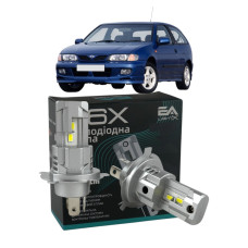 LED лампы Nissan Almera I 1995-2000 H4 M6X ближний/дальний свет (4000Lm 5500K) / Ниссан Альмера 1 (комплект 2 шт.)