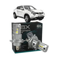 LED лампы Nissan Juke 2010- H4 M6X ближний/дальний свет (4000Lm 5500K) / Ниссан Джук (комплект 2 шт.)