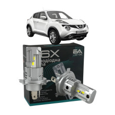 LED лампы Nissan Juke 2010- H4 M6X ближний/дальний свет (4000Lm 5500K) / Ниссан Джук (комплект 2 шт.)
