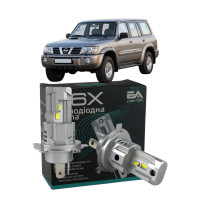 LED лампы Nissan Patrol GR II 1997- H4 M6X ближний/дальний свет (4000Lm 5500K) / Ниссан Патрол (комплект 2 шт.)