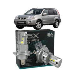 LED лампи Nissan X-Trail (T30) 2001-2007 H4 M6X ближнє/дальнє світло (4000Lm 5500K) / Ніссан Ікс Трейл Т30 (комплект 2 шт.)
