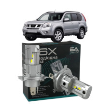 LED лампи Nissan X-Trail (T31) 2007-2014 H4 M6X ближнє/дальнє світло (4000Lm 5500K) / Ніссан Ікс Трейл Т31 (комплект 2 шт.)
