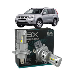 LED лампи Nissan X-Trail (T31) 2007-2014 H4 M6X ближнє/дальнє світло (4000Lm 5500K) / Ніссан Ікс Трейл Т31 (комплект 2 шт.)