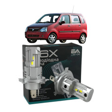 LED лампы Opel Agila 2000- H4 M6X ближний/дальний свет (4000Lm 5500K) / Опель Агила (комплект 2 шт.)