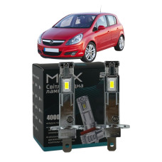LED лампы Opel Corsa D 2006- H1 M6X дальний свет (4000Lm 5500K) / Опель Корса D (комплект 2 шт.)
