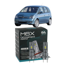 LED лампы Opel Meriva 2003-2010 H7 M6X ближний свет (4000Lm 5500K) / Опель Мерива (комплект 2 шт.)