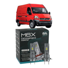 LED лампы Opel Movano 2004- H7 M6X ближний свет (4000Lm 5500K) / Опель Мовано (комплект 2 шт.)