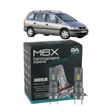 LED лампы Opel Zafira A 1999-2005 H7 M6X ближний свет (4000Lm 5500K) / Опель Зафира А (комплект 2 шт.)