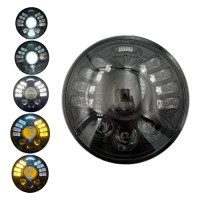 Универсальная светодиодная Bi-LED фара 5.75" 60W для ВАЗ 2106 (ДХО, ангельские глазки, линза, 1 шт.)