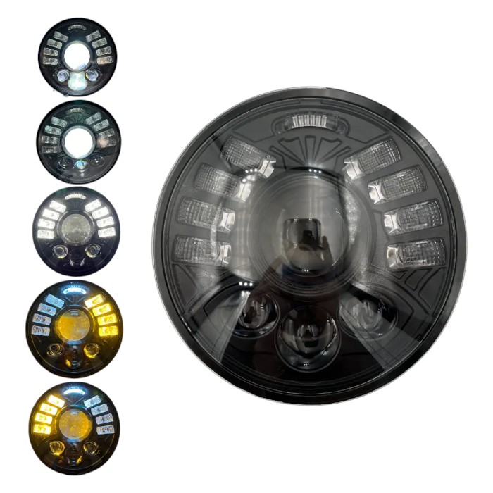 Универсальная светодиодная Bi-LED фара 5.75" 60W для ВАЗ 2106 (ДХО, ангельские глазки, линза, 1 шт.)