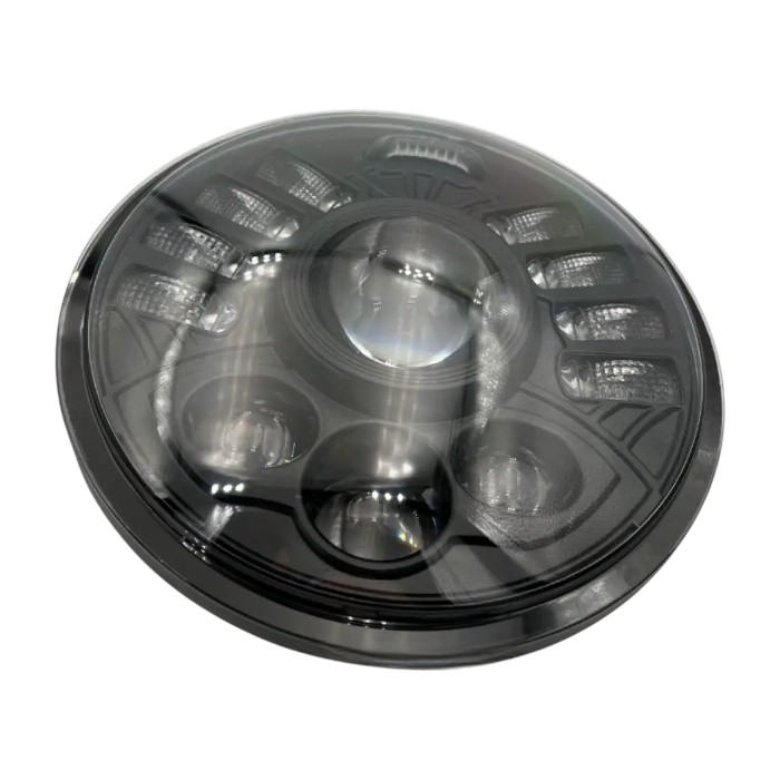 Универсальная светодиодная Bi-LED фара 5.75" 60W для ВАЗ 2106 (ДХО, ангельские глазки, линза, 1 шт.)