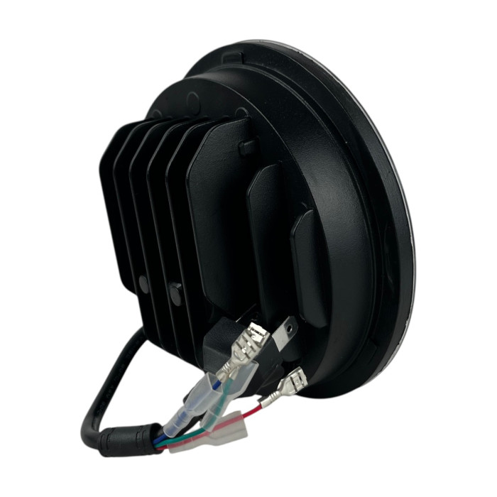 Светодиодная Bi-LED фара Light X 5.75" для ВАЗ 2106, Нива, Jeep CJ (линза, 60W, ДХО/ангельские глазки) (1 шт.)