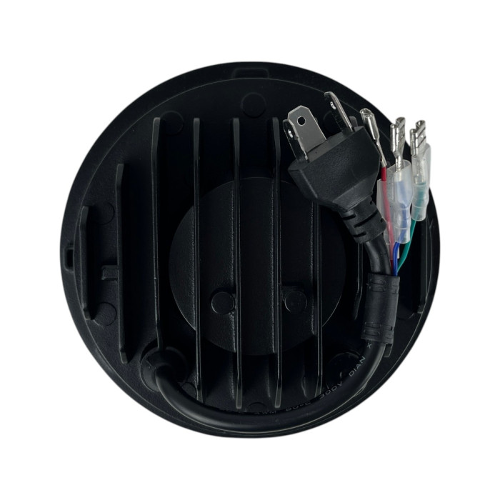 Светодиодная Bi-LED фара Light X 5.75" для ВАЗ 2106, Нива, Jeep CJ (линза, 60W, ДХО/ангельские глазки) (1 шт.)