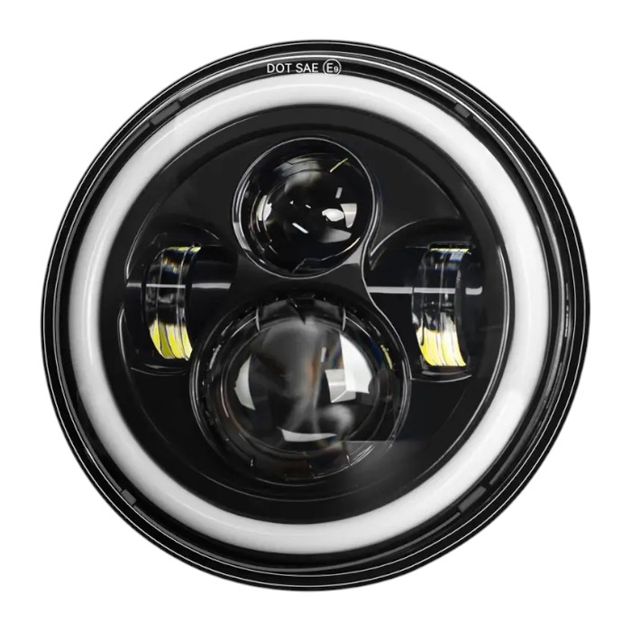 Универсальная светодиодная Bi-LED фара 7" (178 мм) для ВАЗ, Нива, УАЗ, Jeep, G-Wagen (ДХО, поворот, линза, 1 шт.)