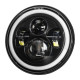 Универсальная светодиодная Bi-LED фара 7" (178 мм) для ВАЗ, Нива, УАЗ, Jeep, G-Wagen (ДХО, поворот, линза, 1 шт.)
