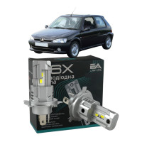 LED лампы Peugeot 106 1991-2003 H4 M6X ближний/дальний свет (4000Lm 5500K) / Пежо 106 (комплект 2 шт.)