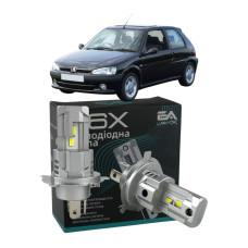 LED лампы Peugeot 106 1991-2003 H4 M6X ближний/дальний свет (4000Lm 5500K) / Пежо 106 (комплект 2 шт.)