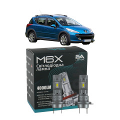 LED лампи Peugeot 207 2006- H7 M6X ближнє світло (4000Lm 5500K) / Пежо 207 (комплект 2 шт.)