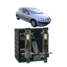 LED лампы Peugeot 307 2000- H1 M6X дальний свет (4000Lm 5500K) / Пежо 307 (комплект 2 шт.)