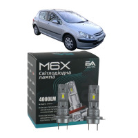 LED лампи Peugeot 307 2000- H7 M6X ближнє світло (4000Lm 5500K) / Пежо 307 (комплект 2 шт.)