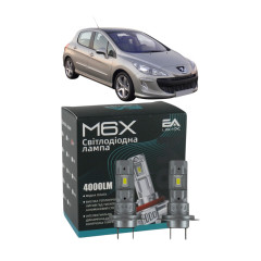 LED лампи Peugeot 308 2007- H7 M6X ближнє світло (4000Lm 5500K) / Пежо 308 (комплект 2 шт.)