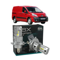 LED лампи Peugeot Expert 2007- H4 M6X ближнє/дальнє світло (4000Lm 5500K) / Пежо Експерт (комплект 2 шт.)