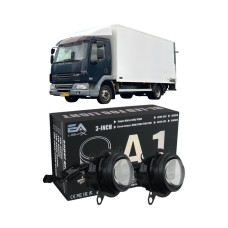 Протитуманні Bi-LED лінзи DAF LF45 A1 EA Light X біло-жовте світло 90W / ДАФ 45 (комплект 2 шт.)