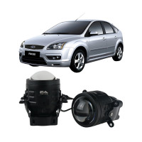 Протитуманні LED лінзи Ford Focus 2 2004-2011 А1 90W з СТГ біло-жовті / протитуманні фари Форд Фокус (2 шт.)